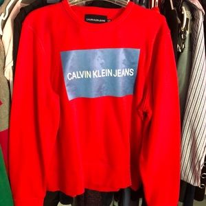 Bright red Calvin Klein sweater